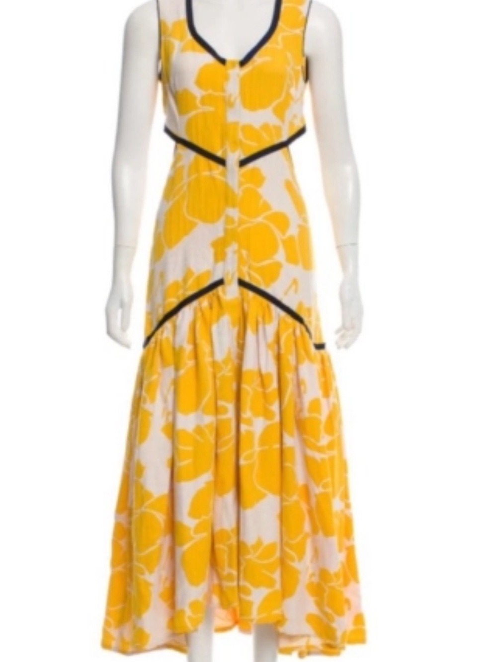 Alexis Yellow and Black Floral Maxi Dress - Picture 3 of 9